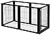 Richell Convertible Elite 6 Panel Pet Gate Black