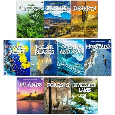 Childrens Introduction to Geography for Beginners 10 Book Collection Set: