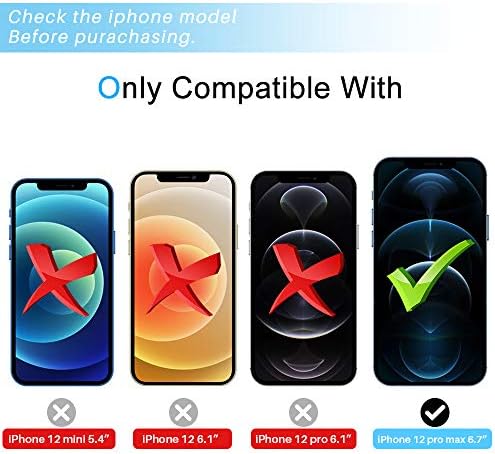 LK [2+3 Pack] Designed for iPhone 12 Pro Max 5G 6.7 inch, 2 Pack Privacy Screen Protector + 3 Pack Camera Lens Protector, 9H Hardness Case Friendly, Installation Tray [Not for iPhone 12 Pro]