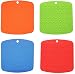 CHICHIC Heat Resistant Silicone Pot Holder, Trivet Mat, Hot Pads, Jar Opener, Spoon Rest and Garlic Peeler, Set of 4, Assorted Color