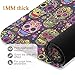 ALAZA Colorful Sugar Skull Seamless on Black Yoga Mat Non Slip Fitness Exercise Mat, Workout Mat for Yoga, Pilates and Floor Exercises