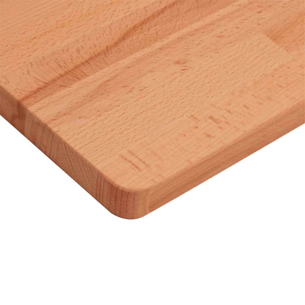 Piano 60x40x2,5 cm Legno Massello di Faggio, Top Bagno Piano per Lavabo da Appoggio