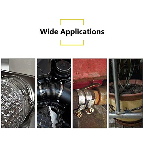 Zipcci Hose Clamp, 1-2 Inch Worm Gear Hose Clamps Stainless Steel For Fuel Line, Pipe, Radiator thumb #3