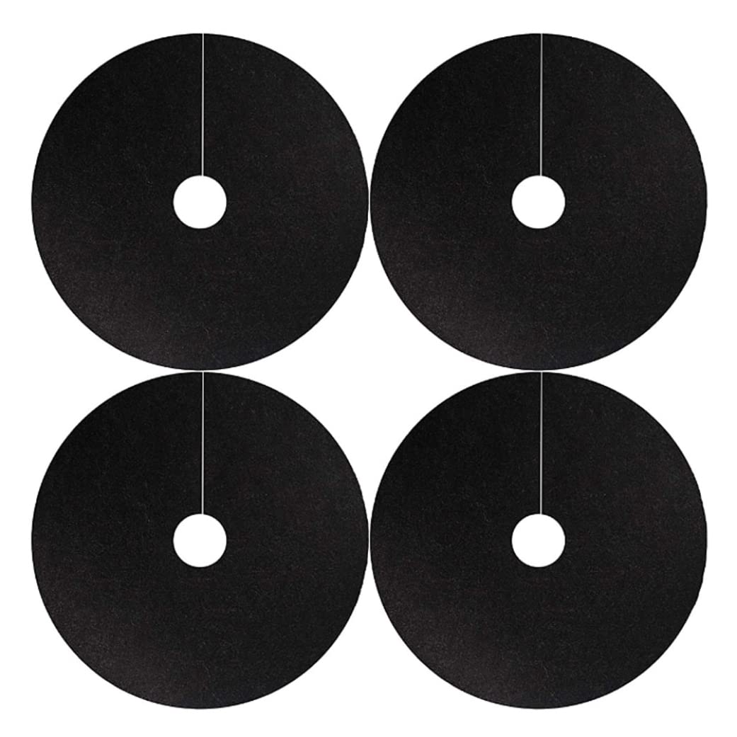 Mat de protección de árboles negro de 82cm contra malezas y cubresuelos