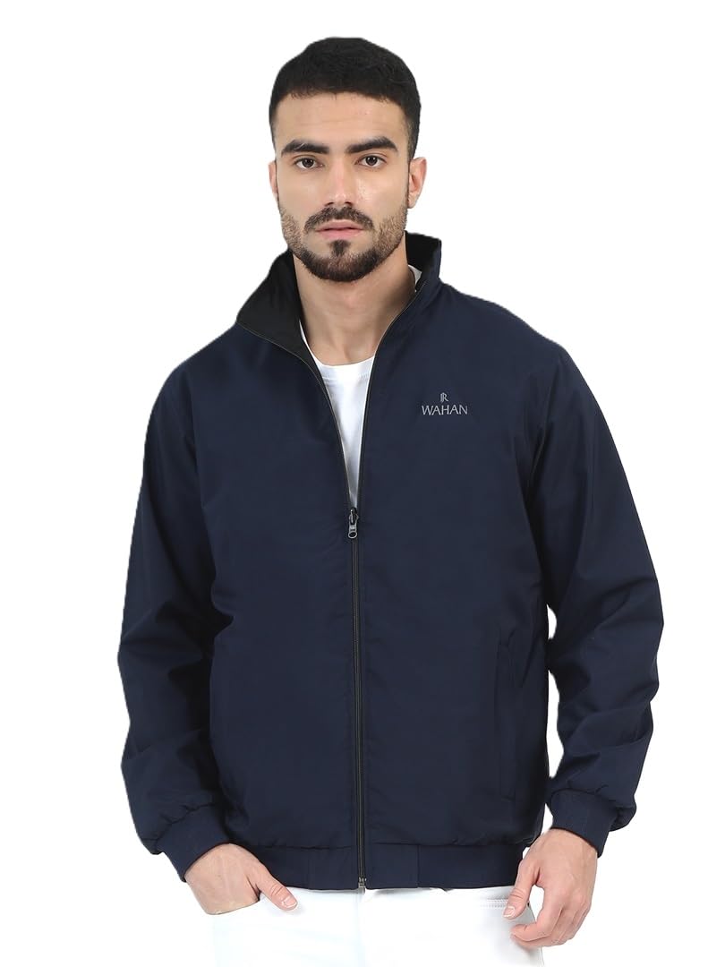RJ WAHANWindcheater For Men Reversible | Sports Jacket For Men | Winter Season | Full Sleeves | Water Resistant, Lightweight, Bike Riding Polyester Jacket For Men & Boys