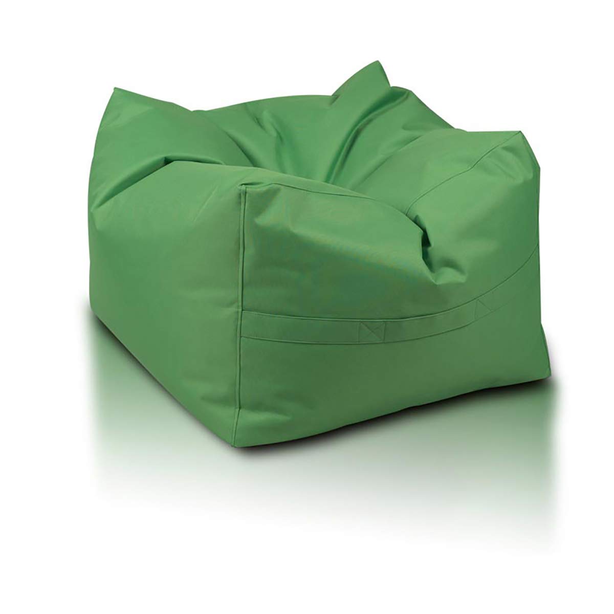 Ecopuf Cube Pouf Ottoman d'extérieur en polyester imperméable amovible et plein de boules de polystyrène