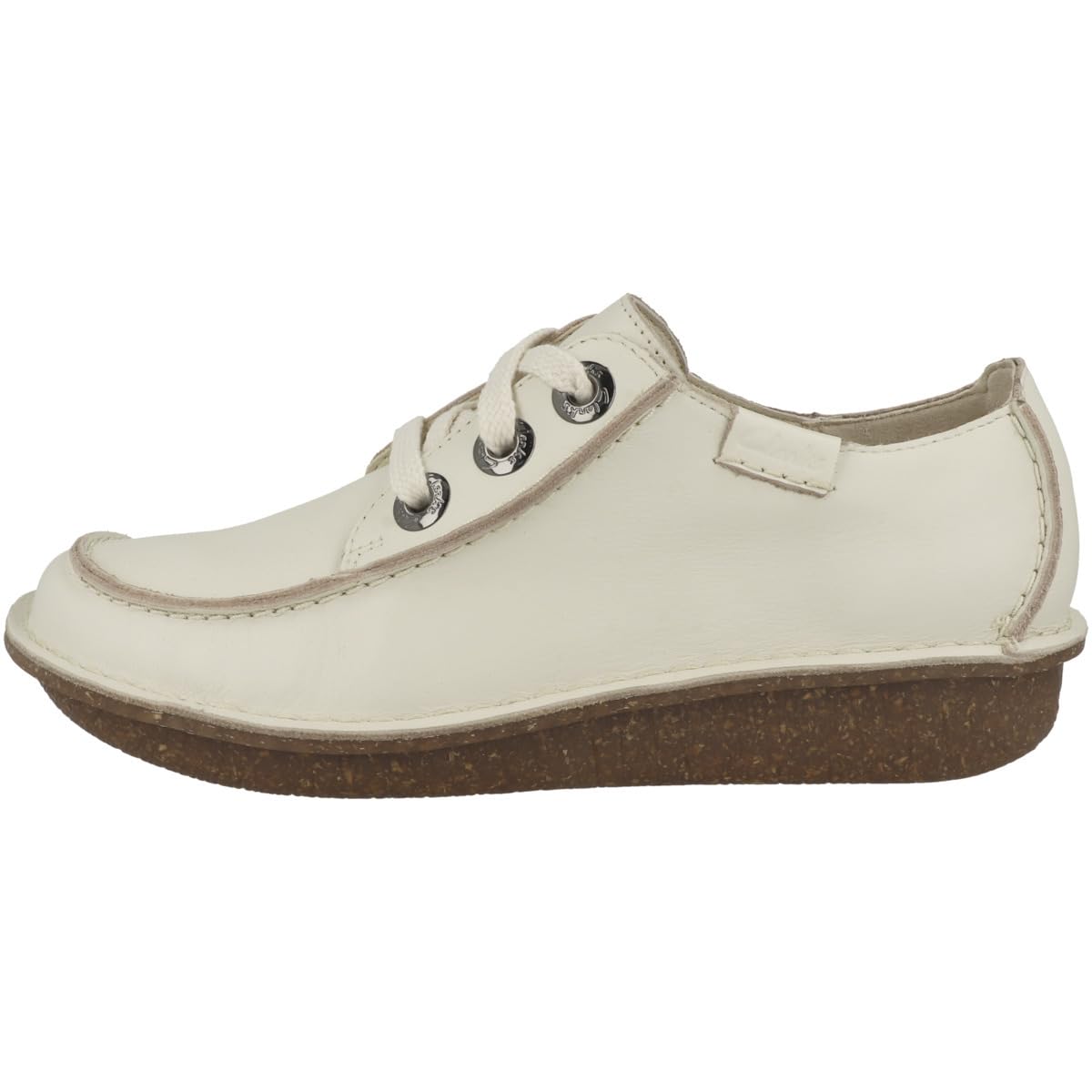 Clarks Funny Dream Womens Cream Leather, 3.5