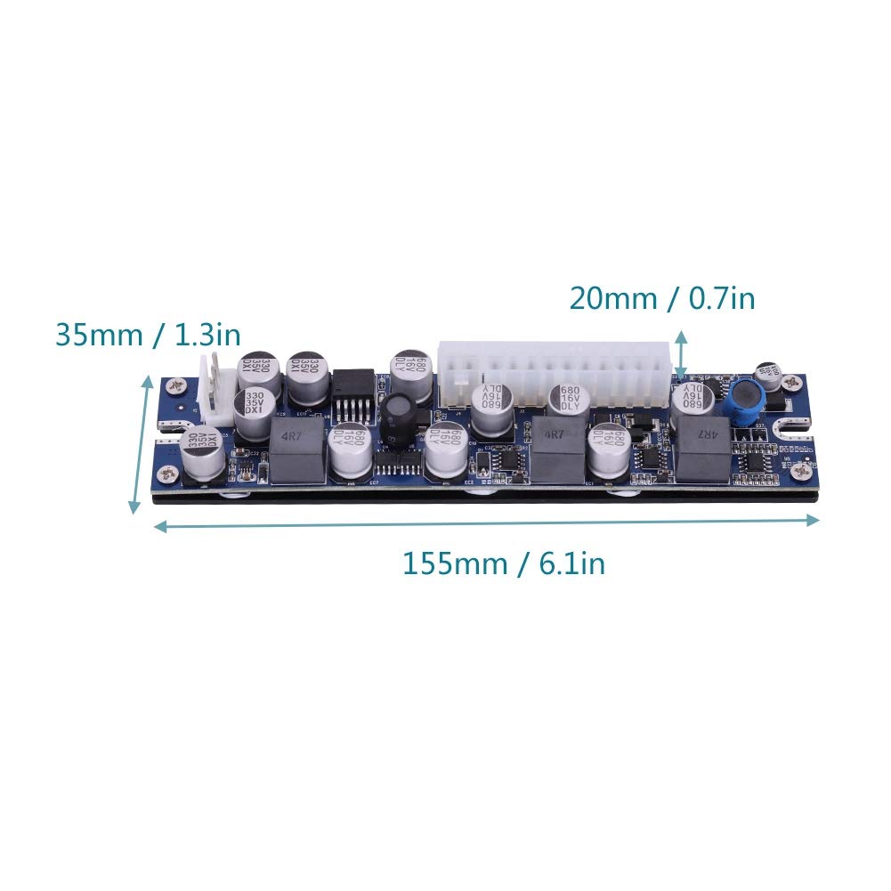 Modulo di Alimentazione per Computer 19V Condensatore Fisso Alimentatore per PC 19V DC-ATX 19V DC per Schede Madri Mini ITX