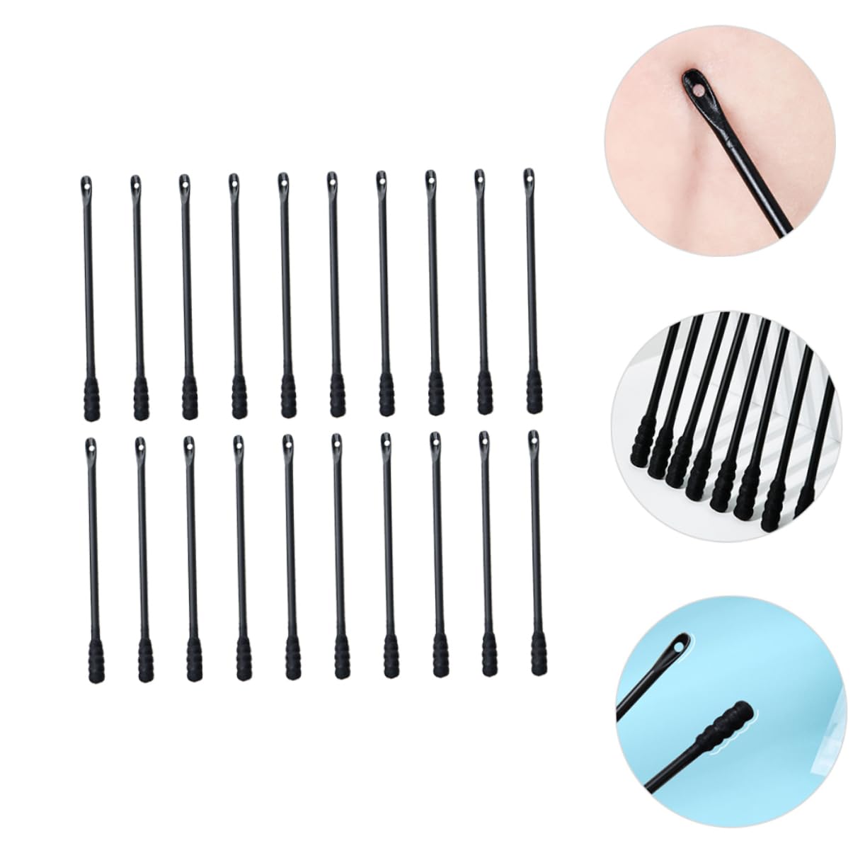 VALICLUD 100pcs Double Headed Ear Cotton Swabs Cotton Sticks for Ear Cleaning and Makeup Spiral Design for Dirt Removal Suitable for All Ages