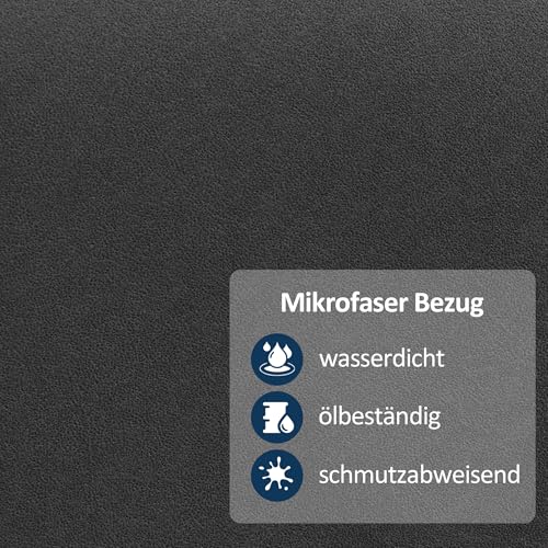 M MCombo Relaxsessel mit Hocker, Drehbare Fernsehsessel mit Liegefunktion, Moderner TV-Sessel Stuhl für Wohnzimmer,9076 (Mikrofaser-Stoff, Dunkelgrau) – Bild 8