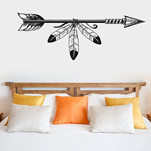amazon com arrow with feathers silhouette boho vinyl wall decal sticker graphic handmade arrow with feathers silhouette boho vinyl wall decal sticker graphic