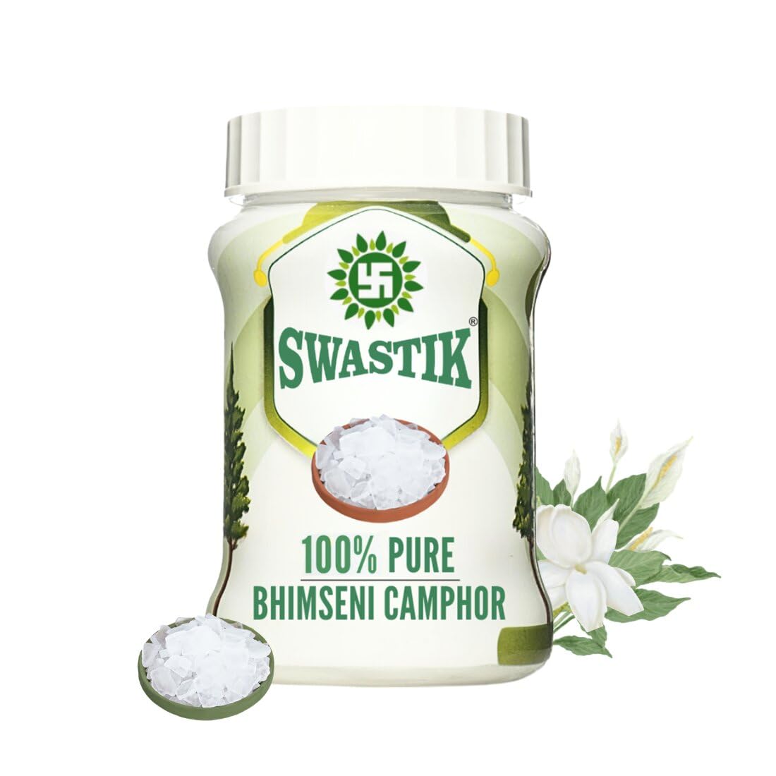 Swastik 100% Pure Bhimseni Camphor Jar (100GRAMS (Pack of 1))-picture-29