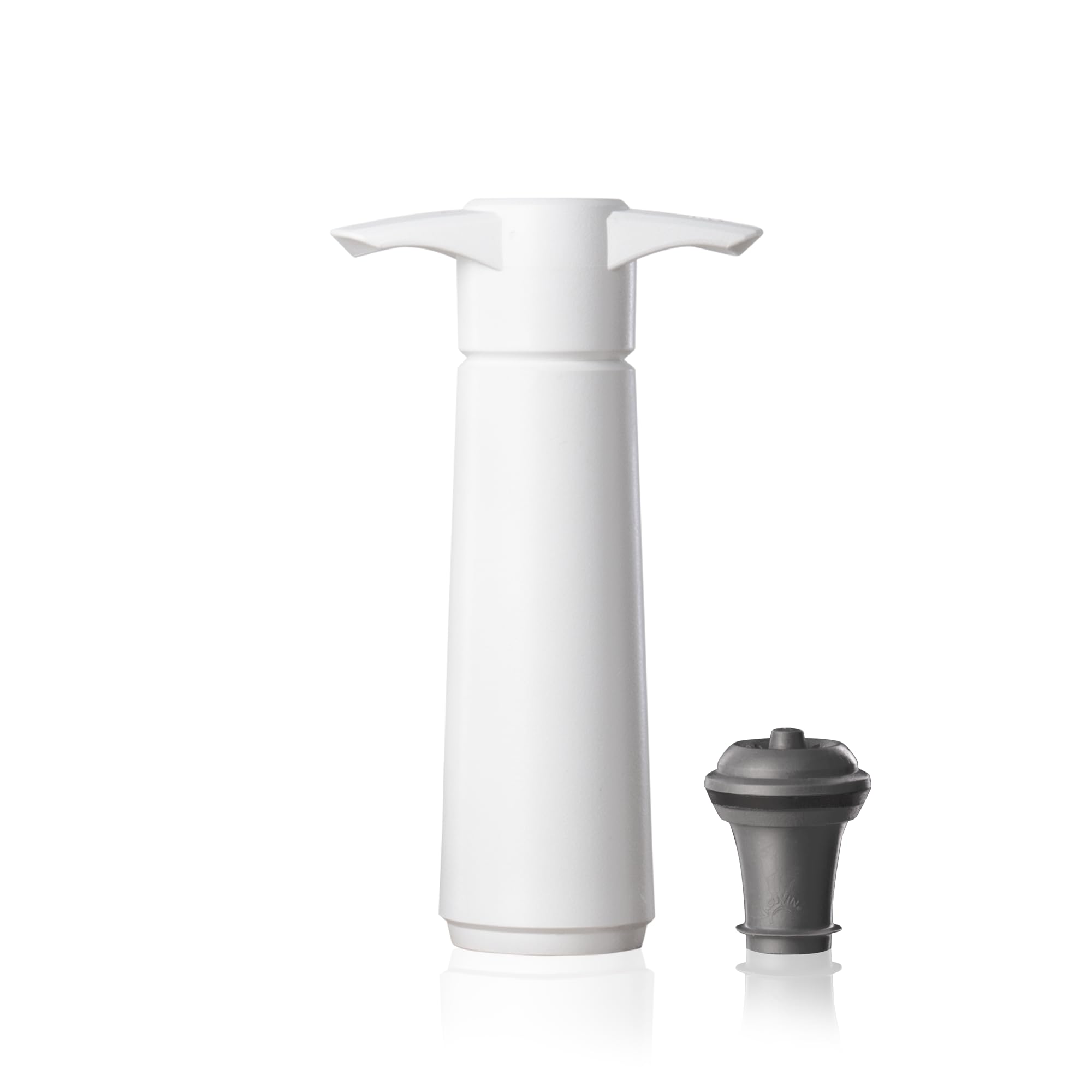 Vacu Vin Wine Saver Original White with 1 Vacuum Stopper – White Wine Preserver Pump for Bottles – Airtight Seal Keeps Wine Fresh – Manual Air Remover – Reusable Bottle Stoppers Included
