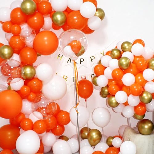 Image of 100 pcs 5 inch Pearl Orange Premium Latex Balloons - Great for Kids, Adult Birthdays, Weddings, Receptions, Baby Showers, Water Fights, or Any Celebration