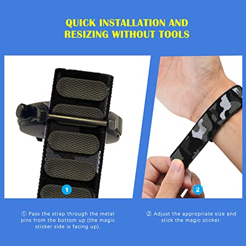 RoYiio Nylon Strap for Garmin Quatix8 51mm/Quatix 7X/6X/Tactix 8 51 mm/Tactix 7Pro Strap Comfortable Breathable Band for Fenix 8 Pro 51mm/7X Pro/6X Pro/Enduro 3/2 (QuickFit 26mm - Image 3
