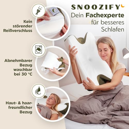Snoozify Orthopädisches Kopfkissen - Ergonomisches Kissen für Nackenschmerzen als...