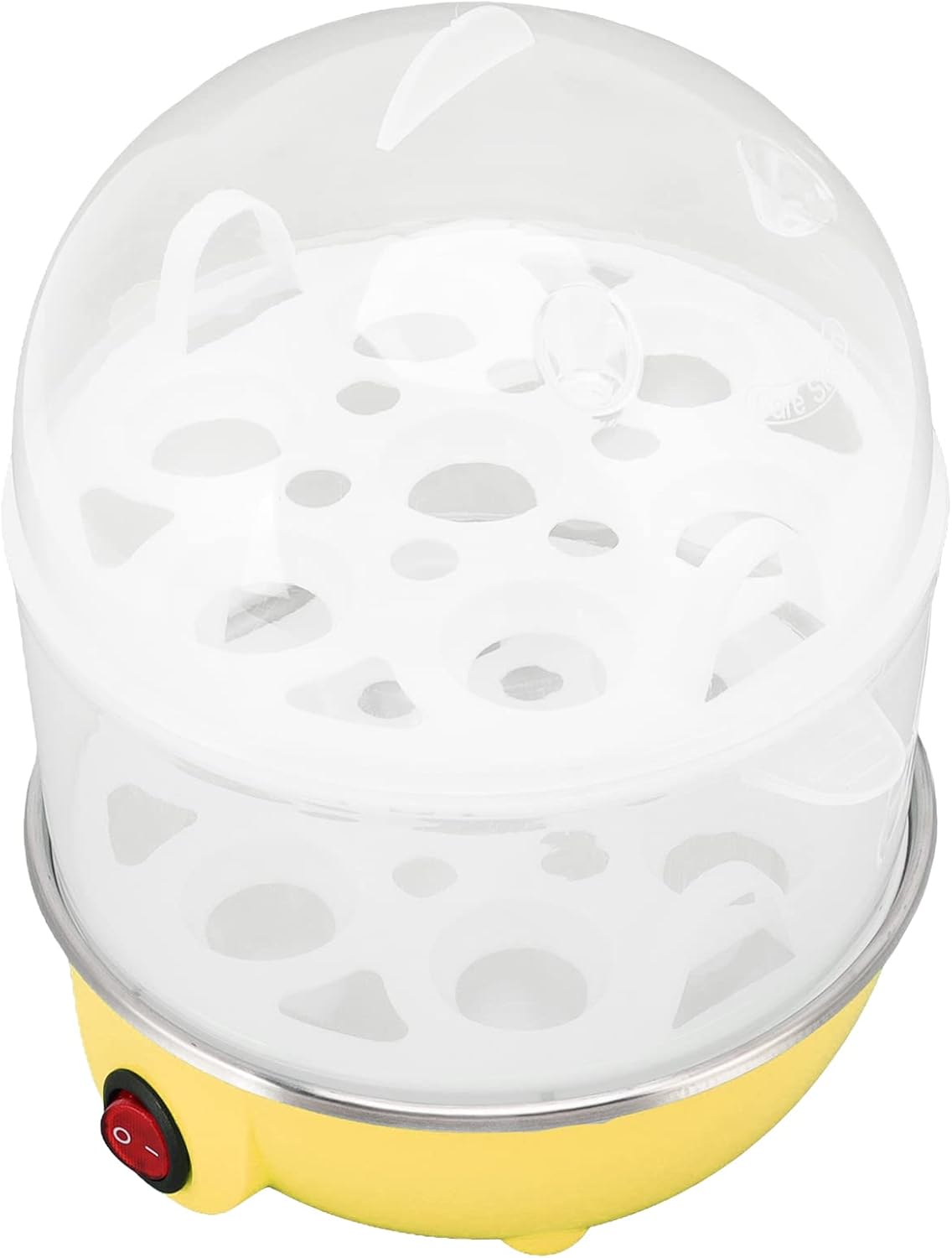 Rapid Egg Cooker, Double Cooker, Rapid Boiler, 2 Layers 14Pcs Eggs Capacity Automatic Shut Off(Yellow Double Layer)