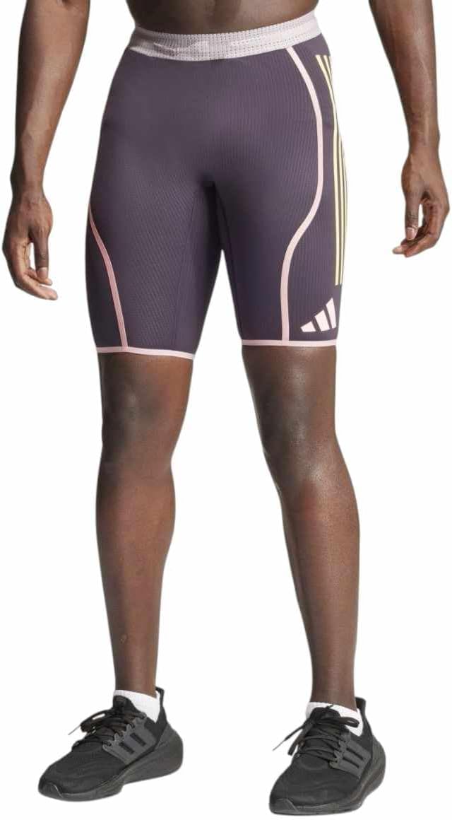 adidas Mens Promo Short Leggings Running Lightweight - Purple - Size M