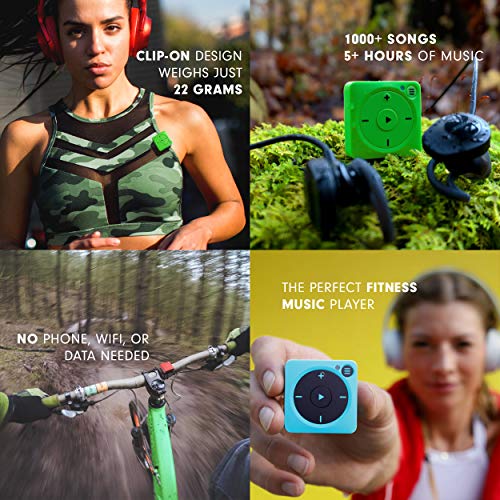 Mighty Vibe Spotify and Amazon Music Player - Bluetooth & Wired Headphones - 1,000+ Song Storage - No Phone Needed - Green - Thumbnail 5