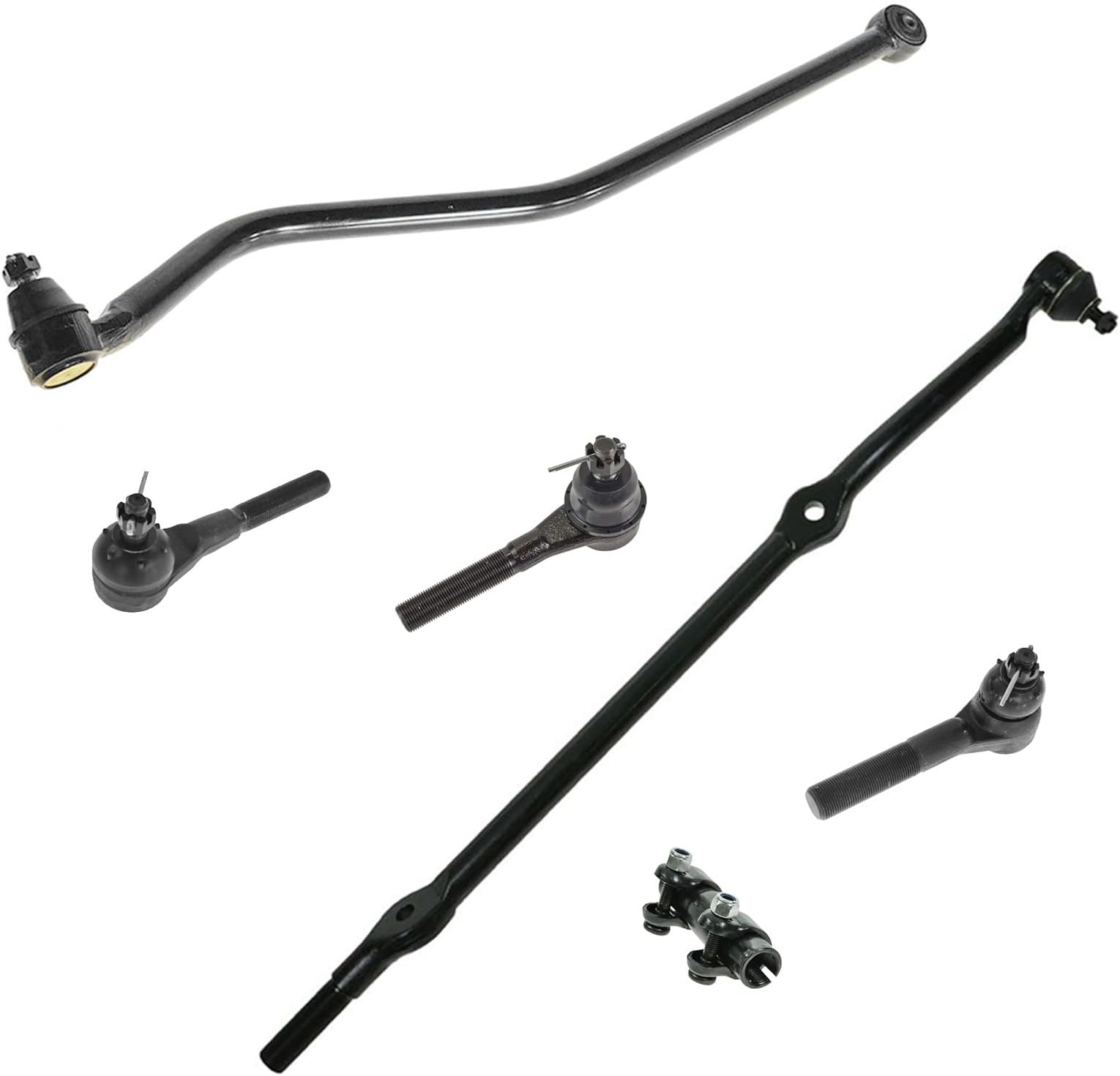 TRQ Front Steering & Suspension Kit Tie Rod Tie Rod Adjusting Sleeve Track Bar Compatible with 1993-1998 Jeep Grand Cherokee