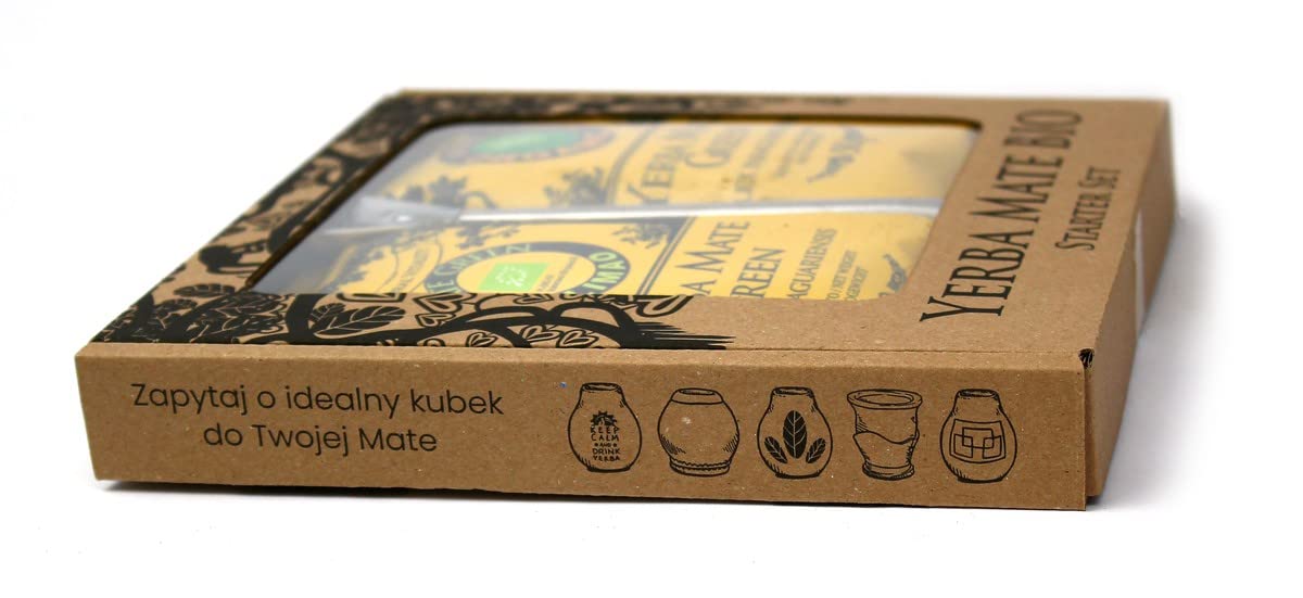 Mate Green Yerba mate tee set 12x118g ● Mate Organic set ● Mate tee bio mit Zitrone ● Mate bio tee ● luftgetrocknet ● edelstahl trinkhalm bombilla ● Traditionell geerntet, ohne Rauch getrocknet