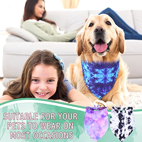 Weewooday 20 Pcs Dog Bandanas Bulk Washable Triangle Bibs Dog Scarf Dog Kerchief Puppy Neckerchief For Small Medium Large Dogs Cats Girl Boy Costume (Tie Dye, Xl Size) #TOP4