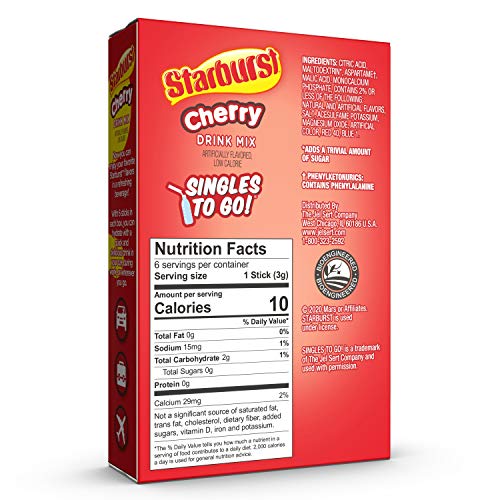 image for Starburst Singles To Go Powdered Drink Mix & Just Add Water -12 Boxes 