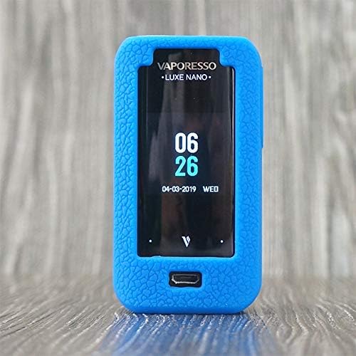 CEOKS for Vaporesso Luxe Nano Silicone Case, Anti-Slip Protective Silicone Case Skin Rubber Cover for Vaporesso Luxe Nano Kit 80W 2500mAh Mod Box Rubber case wrap Shield (Blue)