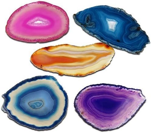 Junior Geo 5 Agate Mixed Colour Agate Slices