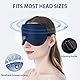 townssilk 2 x Schlafmaske aus 100 % Seide mit verstellbarem Band, bequeme und superweiche Augenmaske, 1 x Schwarz und 1 x Marineblau