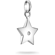 Thomas Sabo Charm Club Connect Charm Charm Star with White Stone Recycled 925 Silver CC1238-051-14