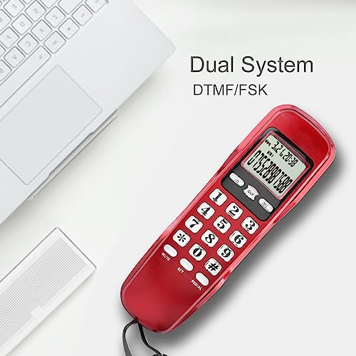 Teléfono de pared ASHATA con pantalla LCD y funciones duales miniatura 5