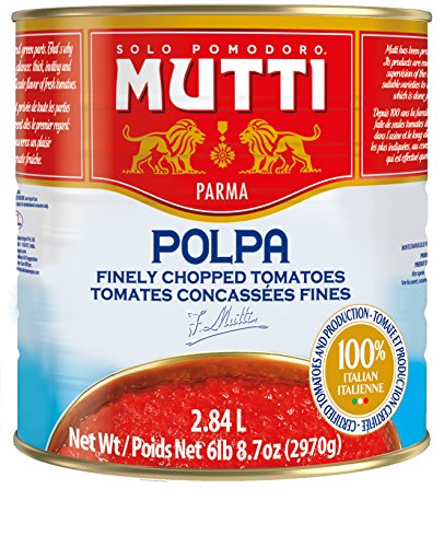 Image of Mutti Parma Polpa Finely Chopped Italian Tomatoes • Tomato Pulp for Pasta Sauce, Pizza, Soups & Stews, 104.76 oz ℮ 2970 g