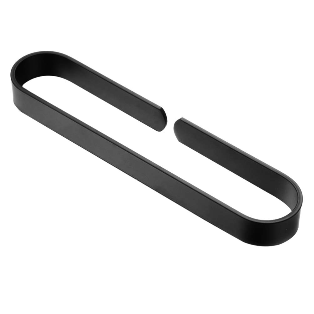 SOVORM Toallero de Acero Inoxidable con aro Negro para baño, toallero de Pared, Accesorios de baño (Negro, 40 cm) Toallero de Pared (Negro, 40 x 7 cm) The New