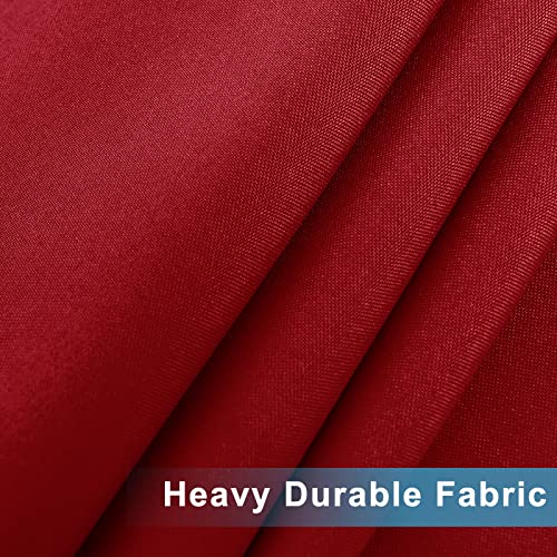 Xwzo Kitchen Valances Curtains For Windows Living Room Bedroom Bathroom Toppers Farmhouse Style Rustic Dinning Room Semi Sheer Thermal Insulated Rod Pocket, W42 X L16 Inch Length, Red, 1 Panel. #TOP5