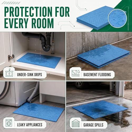 Image of FLASHDRY Water Absorbent Pads, Reusable Pads, 17.5 inchx13.5 inch, 150 Count