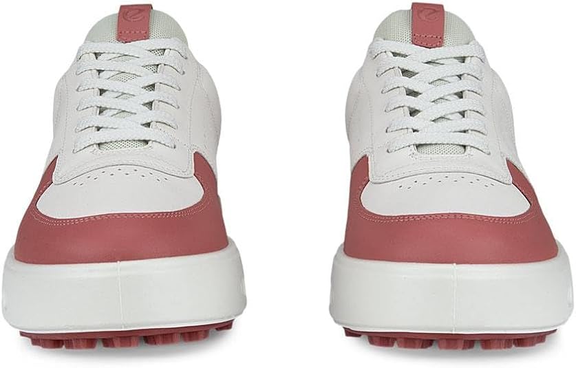 ECCO Women's Street 720 Gore-tex Waterproof Golf Shoe, White/Petal