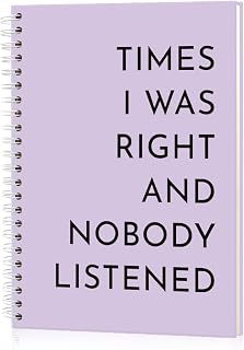 Times I Was Right Notebook Sarcastic Work Gifts for Coworker Boss | 160 Blank Pages, Funny Office Gag Gifts for Men Leader Mentor Friend, Humor Retirement Appreciation Gifts for Employee