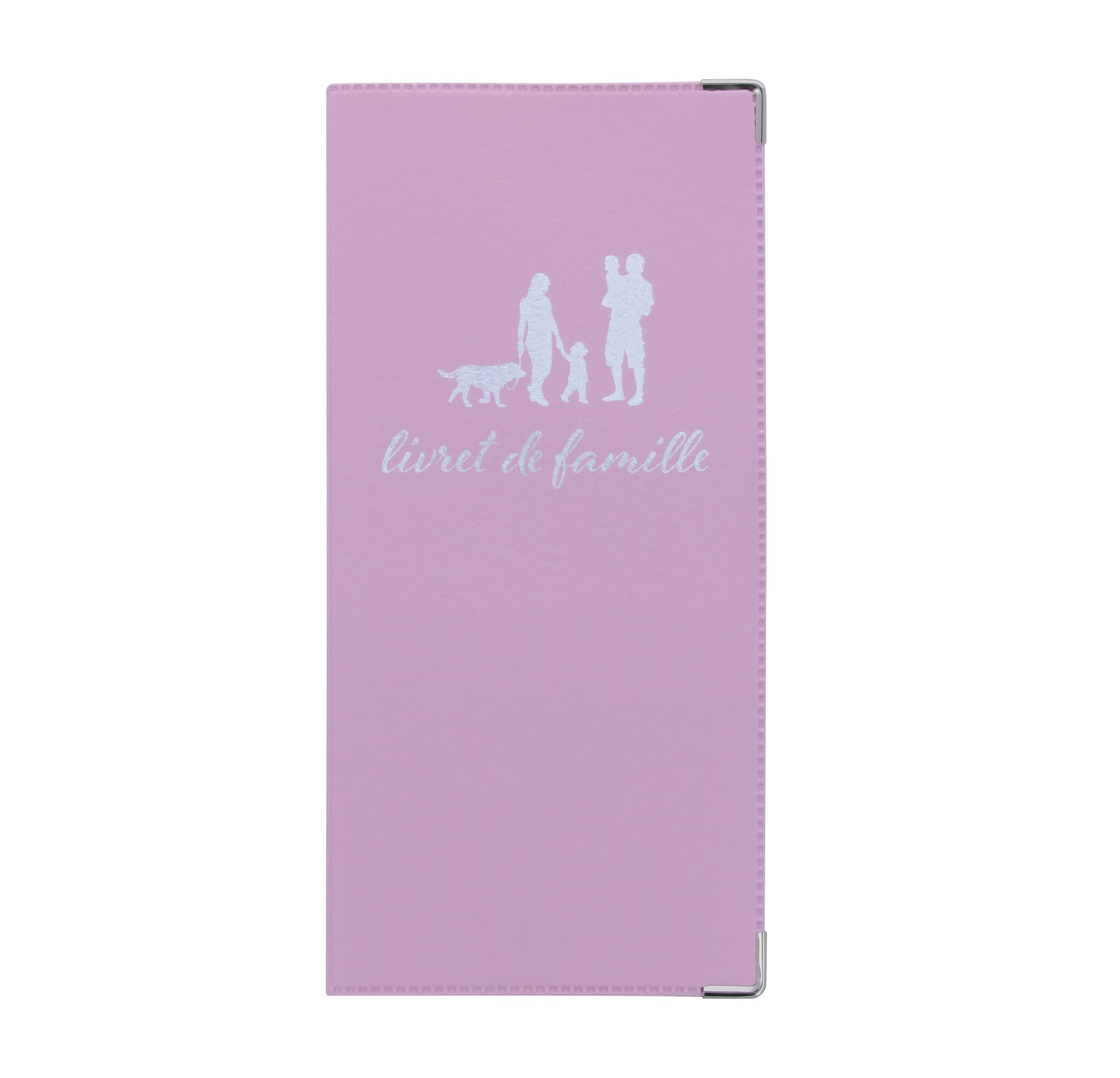 Etui Livret de Famille Rose Lilas Fabrication Française Porte Documents Officiels