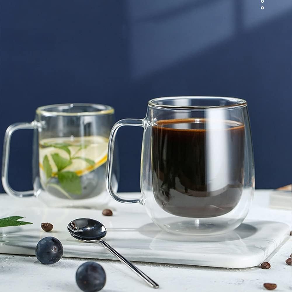 Bellemax Double Wall Glass Coffee Mugs - Set of 2 -6