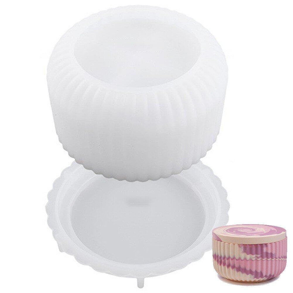 Moule à bougie en béton en silicone, tasse d'aromathérapie en plâtre, moule d'avertissement, pot de fleurs en ciment, moule Silmilling, conception de décoration de boule créative  15