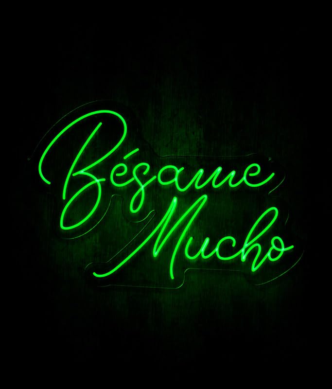 Letrero Neon LED Personalizado Bésame Mucho - Letreros de luz LED para Bodas o decoración de paredes de Bar Negocio Dormitorio Eventos y Fiestas…