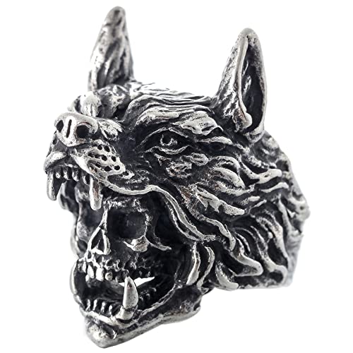 Image of 2023 Skull Ring Cool Evil Death Punk Rock Stainless Steel Rings Aly Style Jewelry