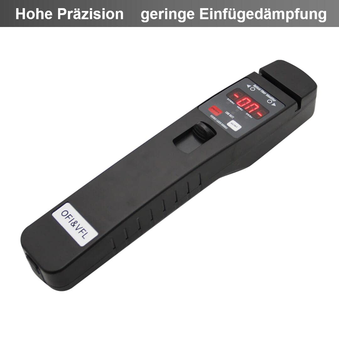 Optische Faser Identifier mit 10-15km Visuelle Fehlersuche für 0,25 mm 0,9 mm 3,0 mm Glasfaser, Live Fiber Optical Identifier optisches Kabeltester 800-1700nm Ein-Tasten-Bedienung (TMOFI-401)