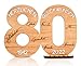 DARO Design - Holz-Schild Gästebuch - Geburtstag Jubiläum - Deko Zahlen 80 Jahre mit Jahreszahlen