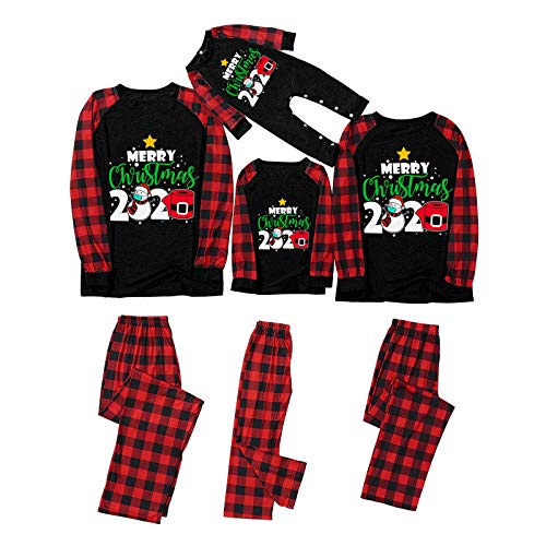 Christmas Pajamas for Family, Yeyamei 2020 Christmas Family Pajamas Matching Sets Reindeer Plaid Xmas Soft Sleepwear