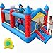 JoyBerri Bouncy House - 16.8' x8.9' Ft Extra Large, Inflatable Bounce House for Kids and Adults - with Air Blower, Volleyball Net, Basketball Hoop and Slide - ASTM Certified