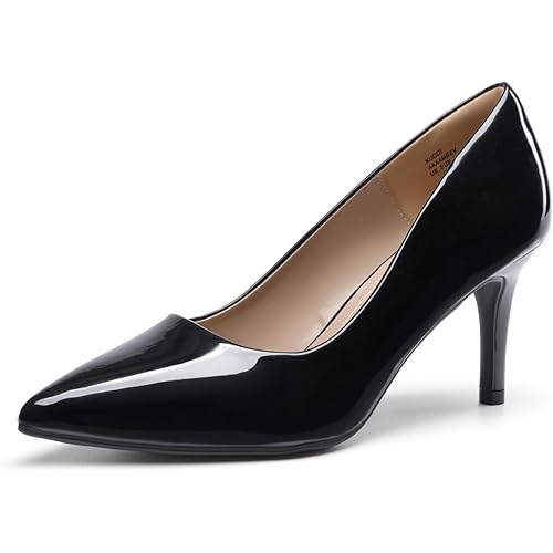 DREAM PAIRS Women's High Stiletto Heels Closed Pointed Toe Dress Pumps Shoes for Wedding Work Office Business, 3 Inches