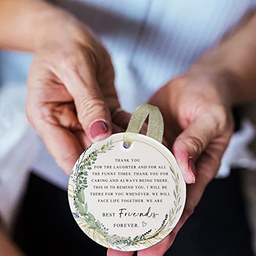 Friend Ornaments 2023 Best Friend Ornament Christmas Ornament Friendship Ornament Besties Forever Ornament Friends Tree Graduate Ornament Best Friend Ever Double-Sided Printing Ceramic (2.9" #TOP4