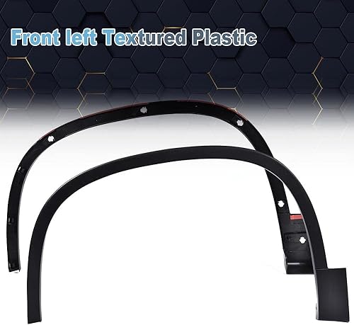 Vista 19 de PIT66 Guardabarros, compatible con Volkswagen Tiguan 2012-2017 delantero derecho texturizado negro 5N0854732B9B9